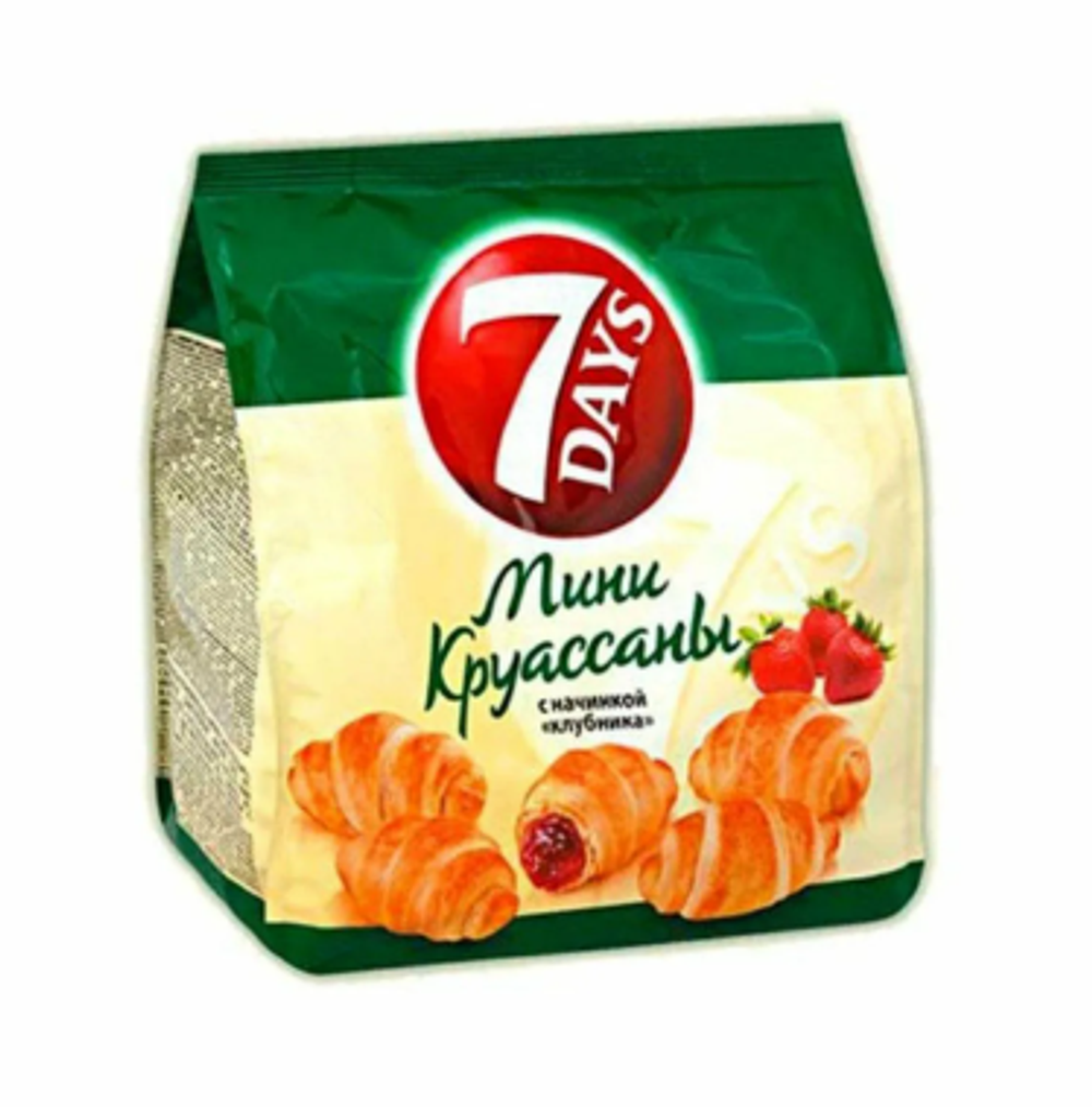 Круассан мини с начинкой Клубники 7 days 105гр