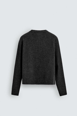 ZARA HARRY LAMBERT X DISNEY ШЕРСТЯНОЙ КАРДИГАН MICKEY MOUSE, УГОЛЬНЫЙ