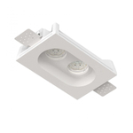 Светильник гипсовый встраиваемый Stellanova Izar Flat Duo sn008 192х125х40мм со светодиодной лампой GU10 MR16 2x7W 4000K Ra>80