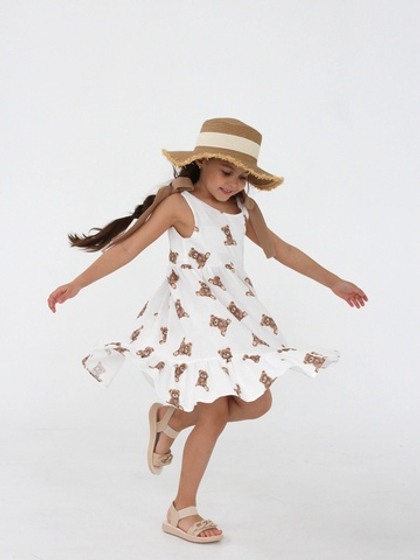 Сарафан из муслина «Мишки»