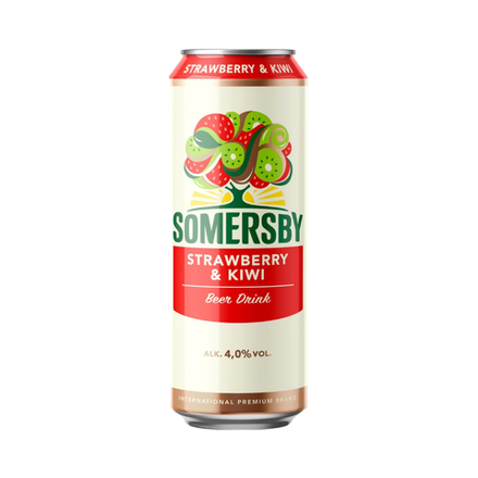 Пивной Напиток Somersby Strawberry & Kivi 0,43л ж/б