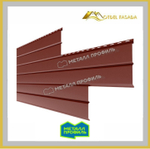 Сайдинг металлический L -Брус ХL Полиэстр 0.45мм - RALL 3009 Красная окись (Заказ)