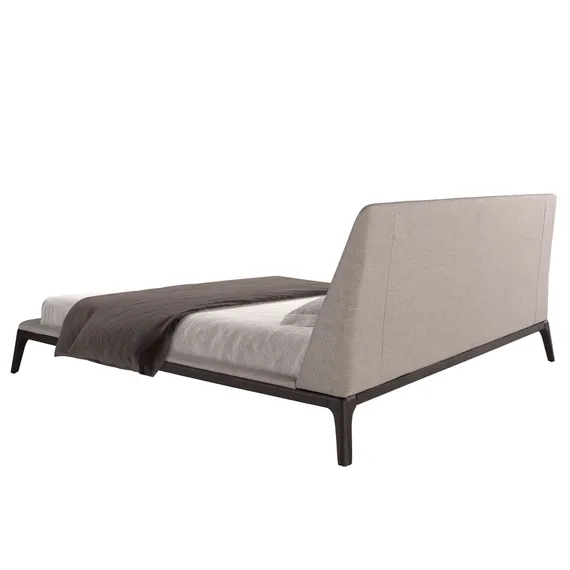 Кровать Angel Cerda 7155 из серой ткани