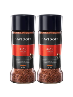 Кофе растворимый Davidoff Rich Aroma, 100 г стеклянная банка (Давидоф) х 2 шт