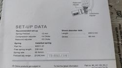 OHLINS HO129. Rear shock absorber for Honda CRF300L. Ohlins.