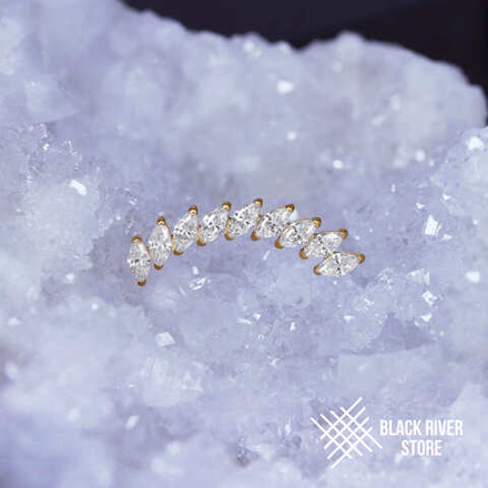 9K v.2 Curv Marquise Mini Crystal PVD Yellow