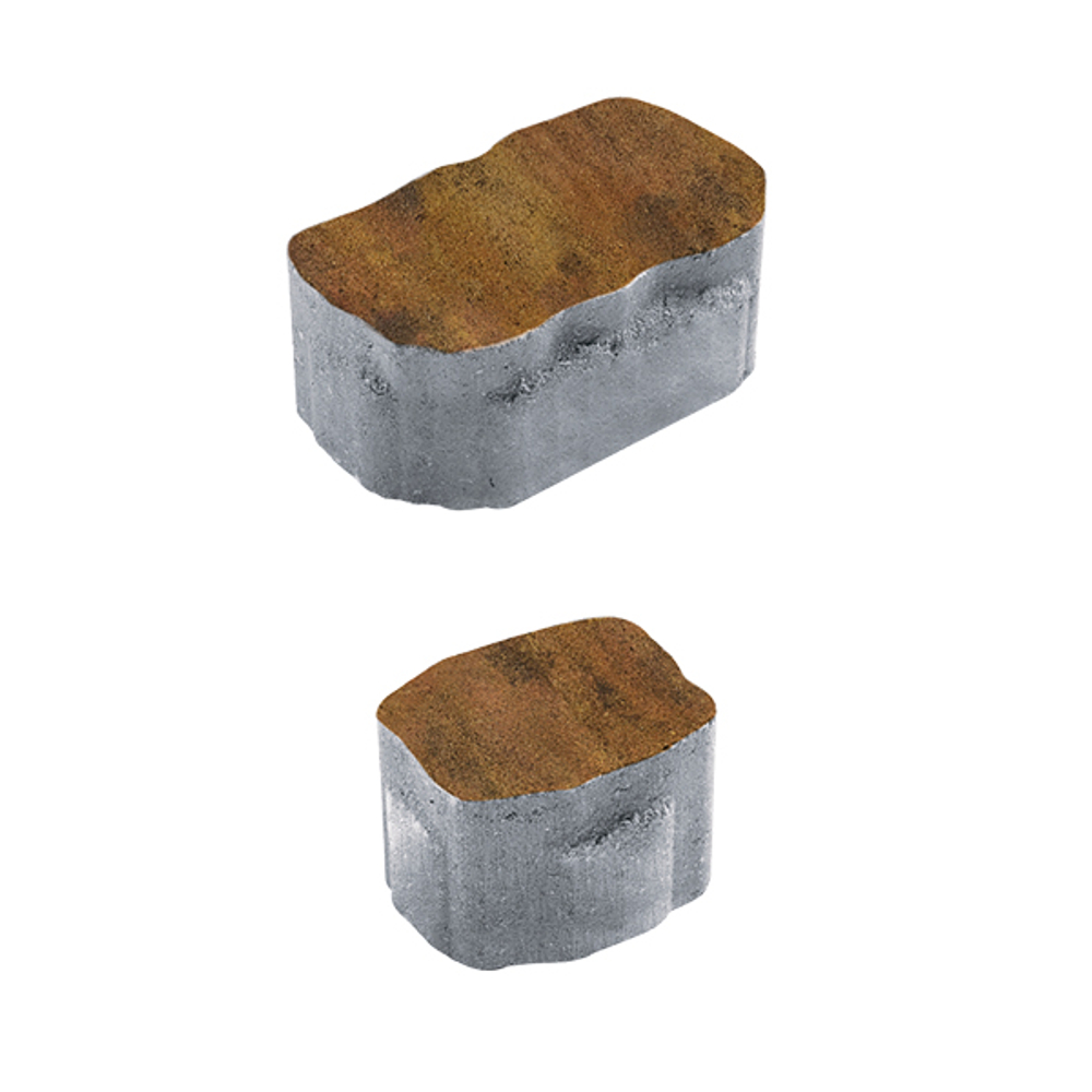 Тротуарная плитка Арена - Листопад гладкий Саванна, комплект из 2 видов плит