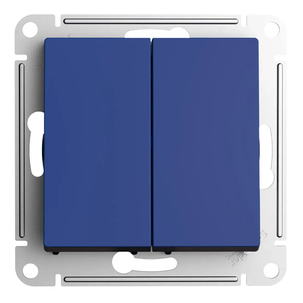 ATLASDESIGN 2-клавишный ВЫКЛЮЧАТЕЛЬ, сх.5, 10АХ, механизм, АКВАМАРИН