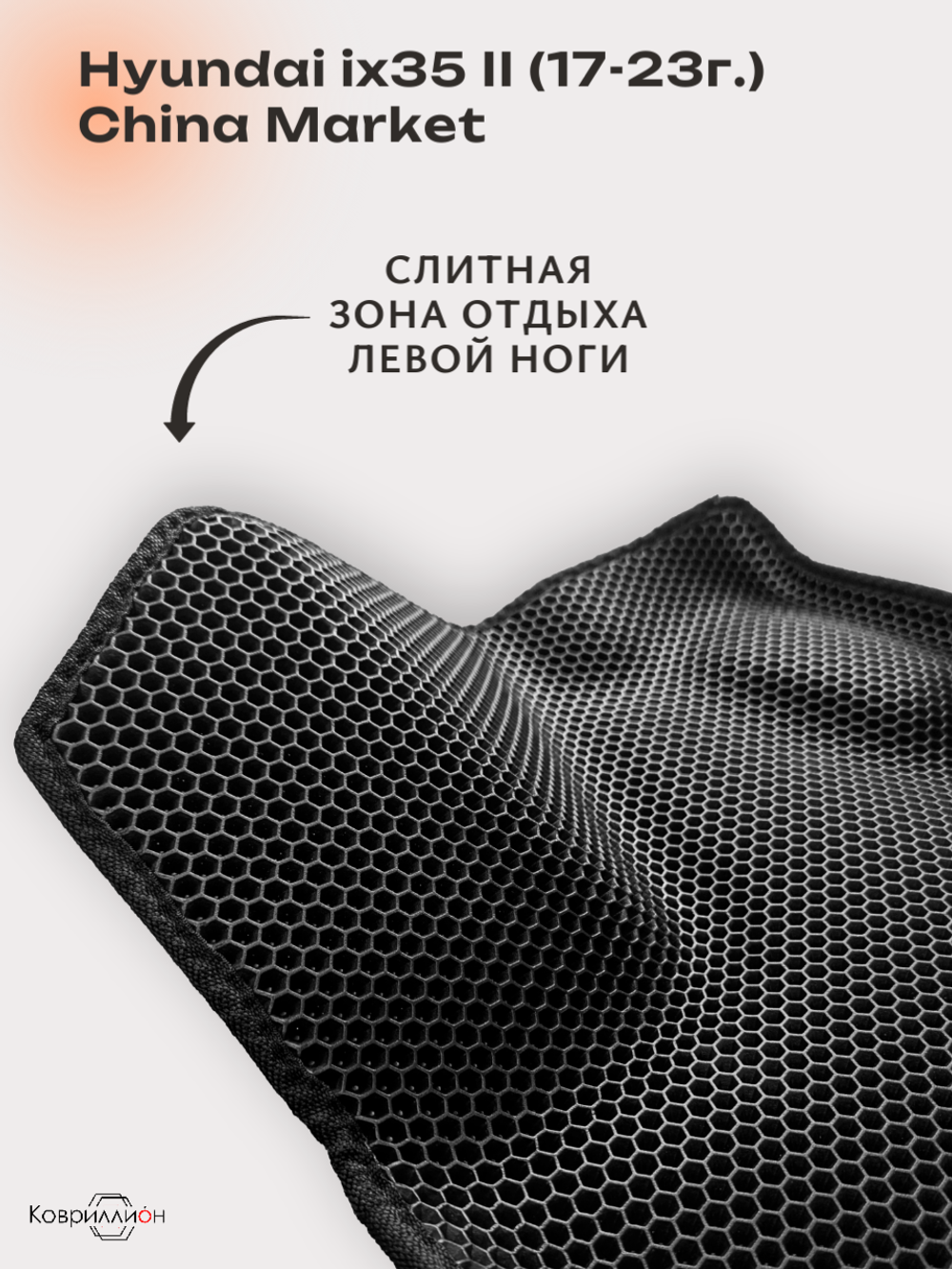 Автомобильные коврики ЭВА с бортами для Hyundai ix35 II (17-23г.) China Market