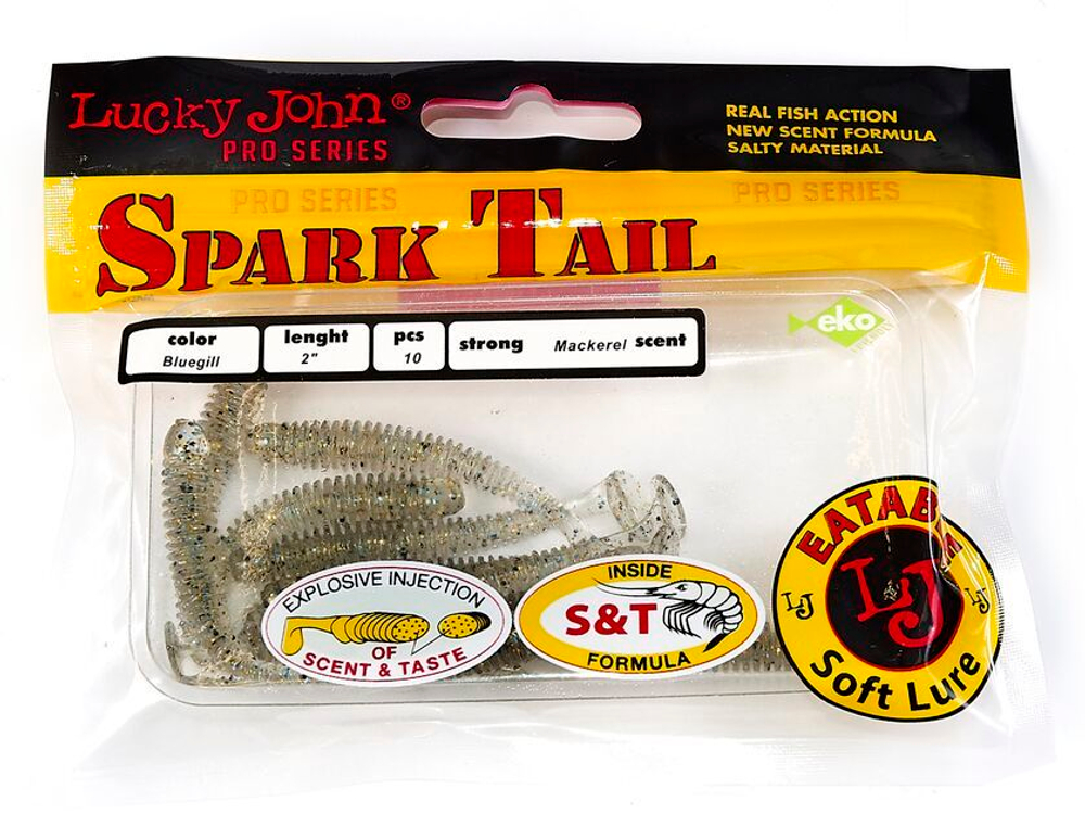Мягкая съедобная приманка LJ Pro Series Spark Tail 2,0 in (50 мм), цвет S08, 10 шт
