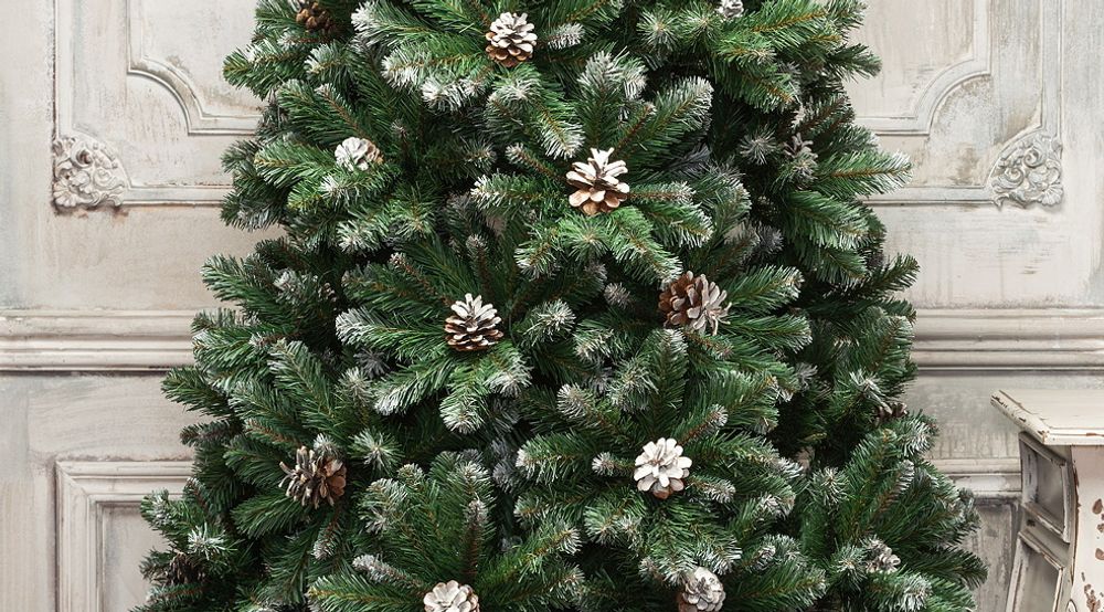 Большая елка с шишками «Снежная королева» (Пвх) 4,5 м