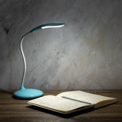 TLD-558 Blue-LED-280Lm-5000K-Dimmer Светильник настольный. 3W. Сенсорный выключатель. Голубой. ТМ Uniel