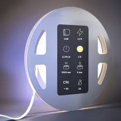Светодиодная лента Ультра 24В COB 12Вт/м 3000К 5м IP 20 201075 Led Strip 201075