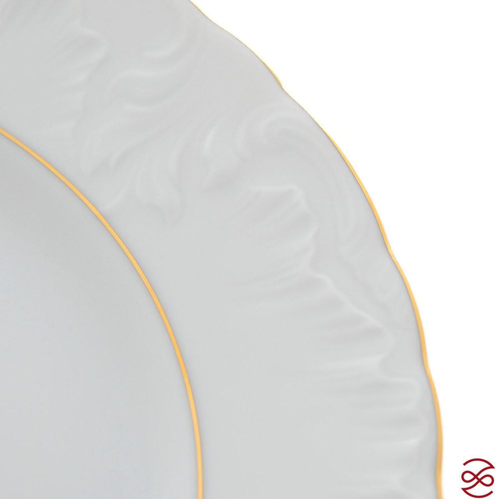 Набор плоских тарелок 25 см Repast Rococo с золот.полос.( 6 шт)