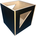Ящик кейс органайзер для хранения до 100 виниловых пластинок (BLACKCUBE) черный