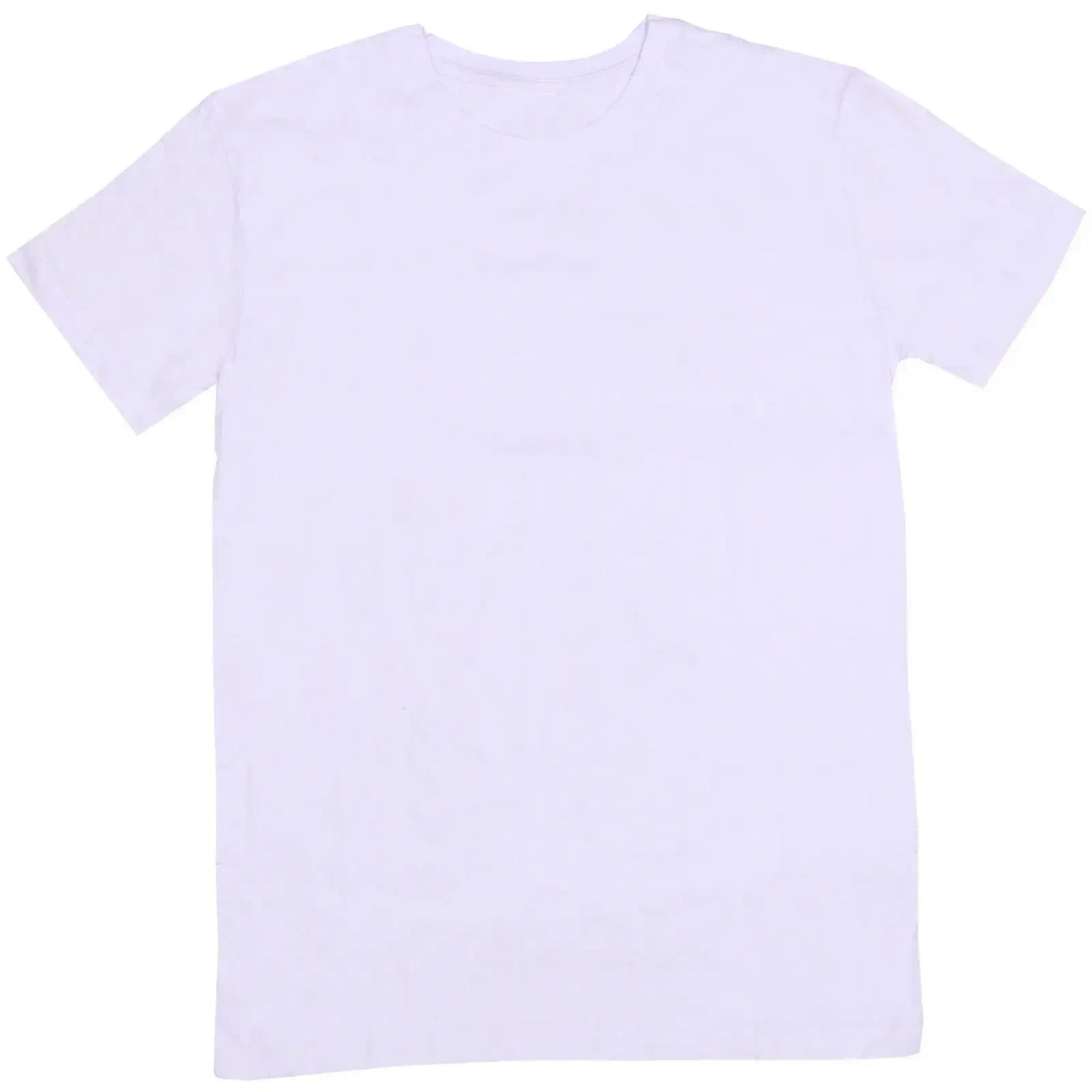 Футболка мужская однотонная, белый цвет, р-р 48