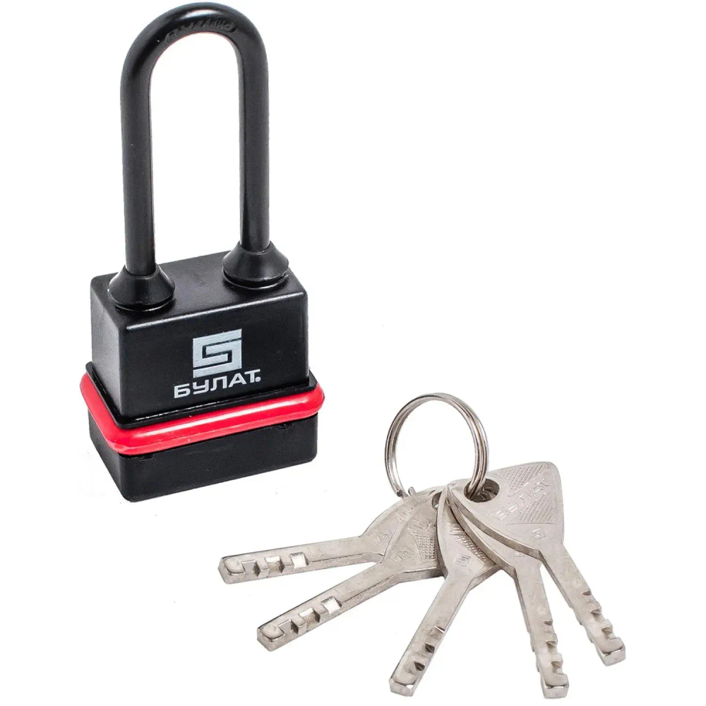 Замок навесной всепогод_УЗК Булат ВС 3-Н45-01 ПЛ (46xd=6) чугун черн. (5кл)