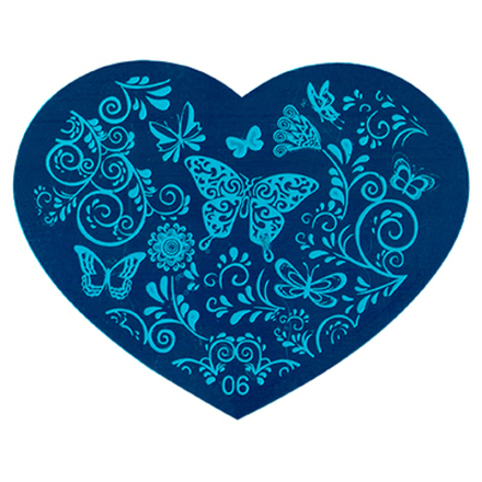*Трафарет для стемпинга Сердечко металлический IRISK