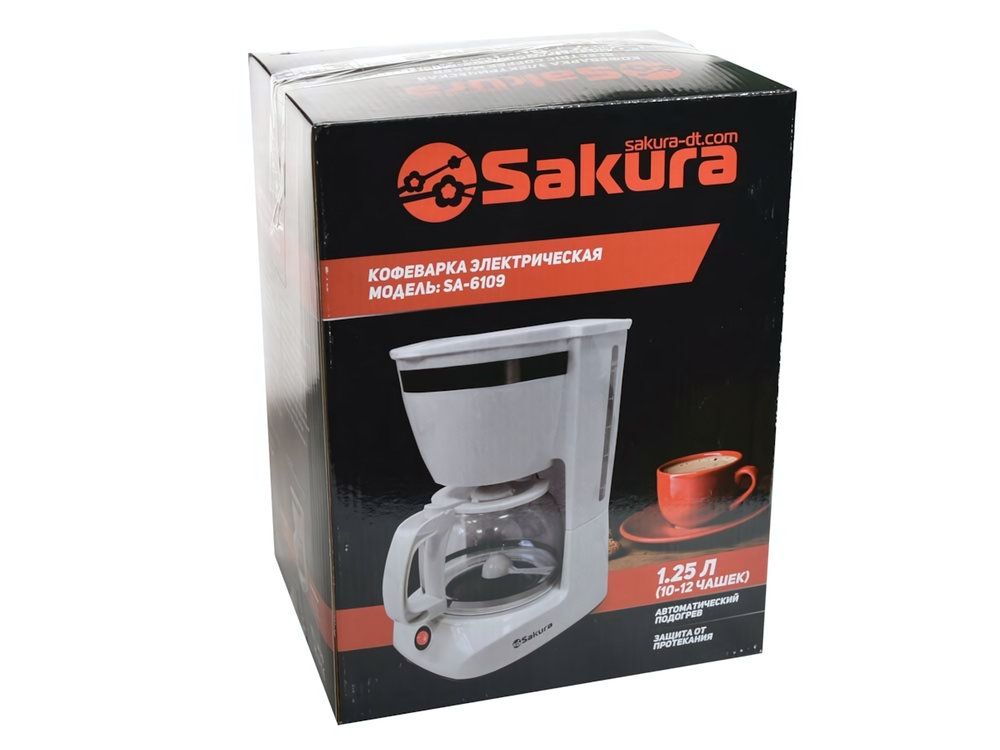 Кофеварка 1,25л SA-6109BK