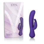 Фиолетовый вибратор со стимулятором клитора Vanity Vs18 - 21 см. (Цвет: фиолетовый)