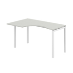 Стол эргономичный на металлокаркасе (белый) SIGMA (СИГМА) МК40х40