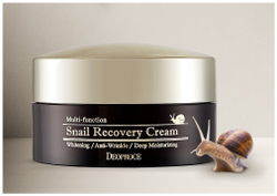Deoproce Snail Recovery Cream Восстанавливающий крем для лица с муцином улитки, 100 мл
