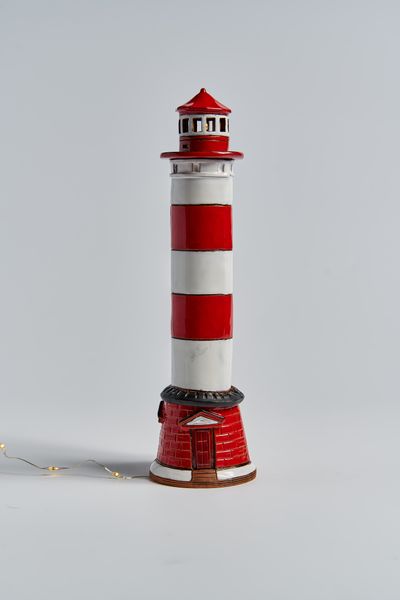 Керамический маяк-подсвечник Нида, 24 см, Литва