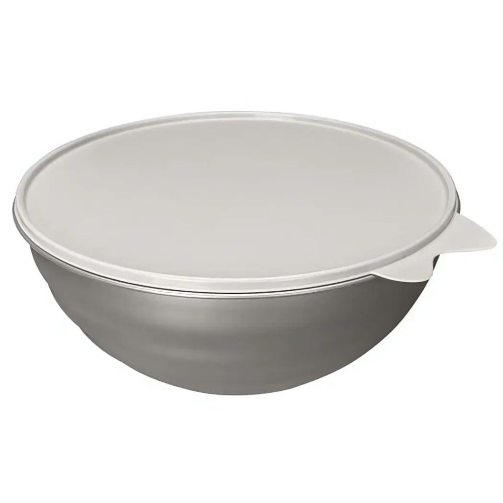 Миска с крышкой 0,85л «WAVE» металлик бежевый