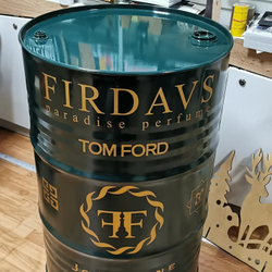 Бочка с логотипом для парфюмерного магазина Firdavs