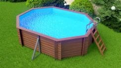 Морозоустойчивый сборный бассейн 550 х 370 см "Енисей" овальный