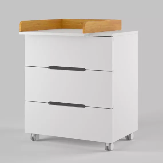 Комод Anniken Ecco Белый/бук