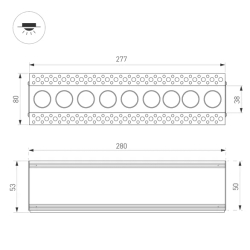 Светильник MS-ORIENT-BUILT-TRIMLESS-TC-S38x277-20W Warm3000 (WH-BK, 30 deg, 230V) (Arlight, IP20 Металл, 5 лет) 031926