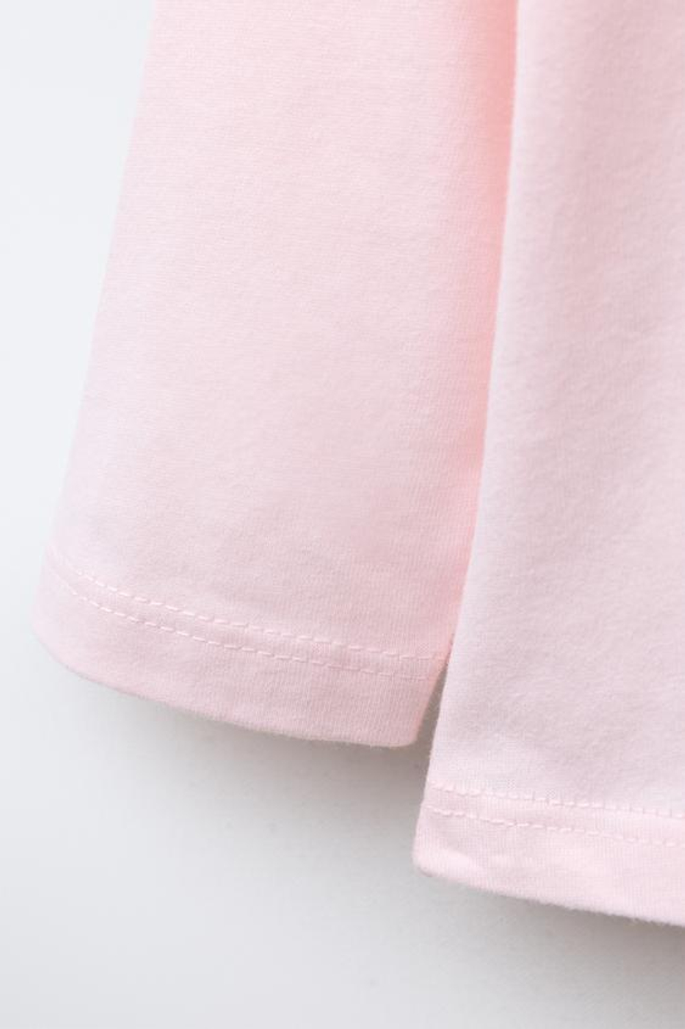 ZARA ОДНОТОННАЯ ФУТБОЛКА С ДЛИННЫМИ РУКАВАМИ, РОЗОВЫЙ