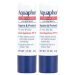 Aquaphor, Стик для восстановления губ + солнцезащитный крем, SPF 30, без отдушек, 2 стика по 4,8 г (0,17 унции)
