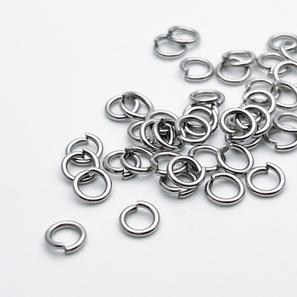 Колечки соединительные, сталь, диаметр 6 мм, толщина 1 мм, цена за 3 грамма (около 30 штук)