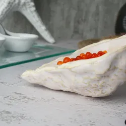 Блюдо для подачи 11,9*8,3 см h4,2 см 20 мл емкость для закусок Gray Shell Frutti di Mare P.L. [1]