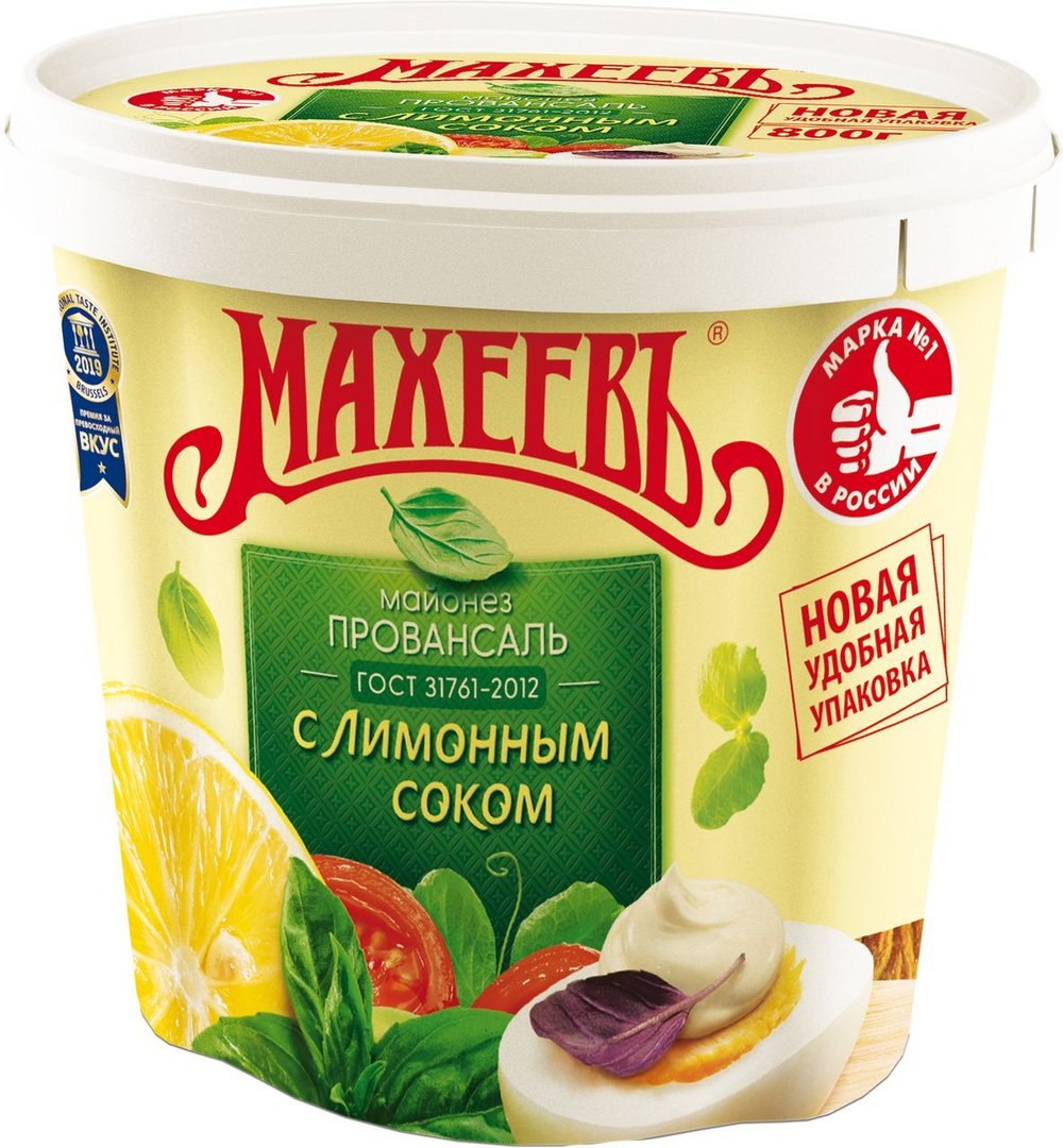 Майонез Махеевъ Провансаль с лимоным соком ведро 820 мл