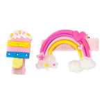 Зажимы для волос детские 3шт на блистере "Розовый мир" (JINRE TRAVEL)