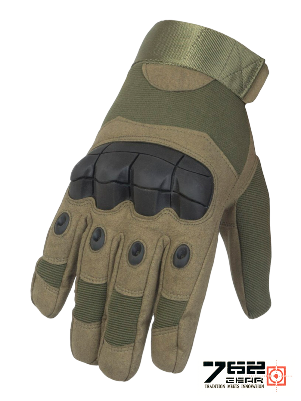Перчатки полнопалые с костяшками Tactica 7.62 Gear Factory Pilot Gloves (OK-326). Олива