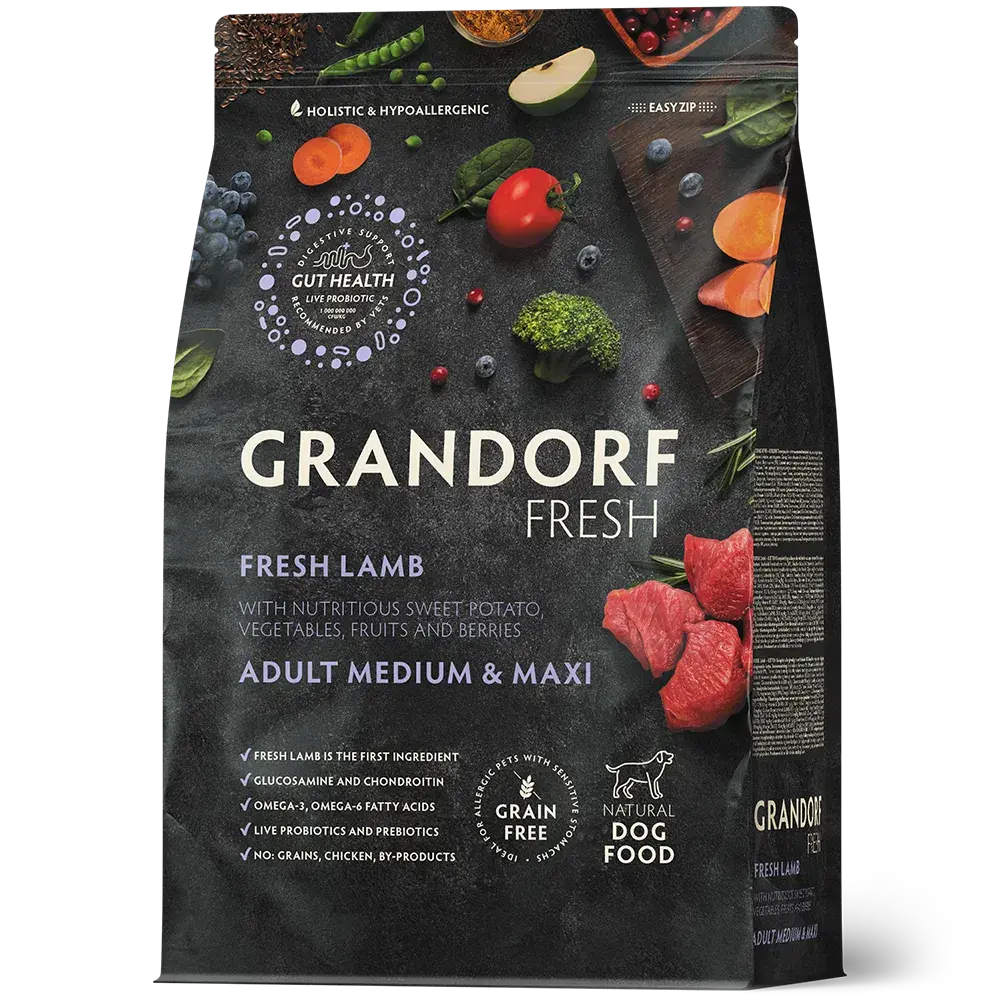 GRANDORF Fresh Dog Adult MED&MAXI Lamb&Sweet Potato Ягненок с бататом д/средних пород