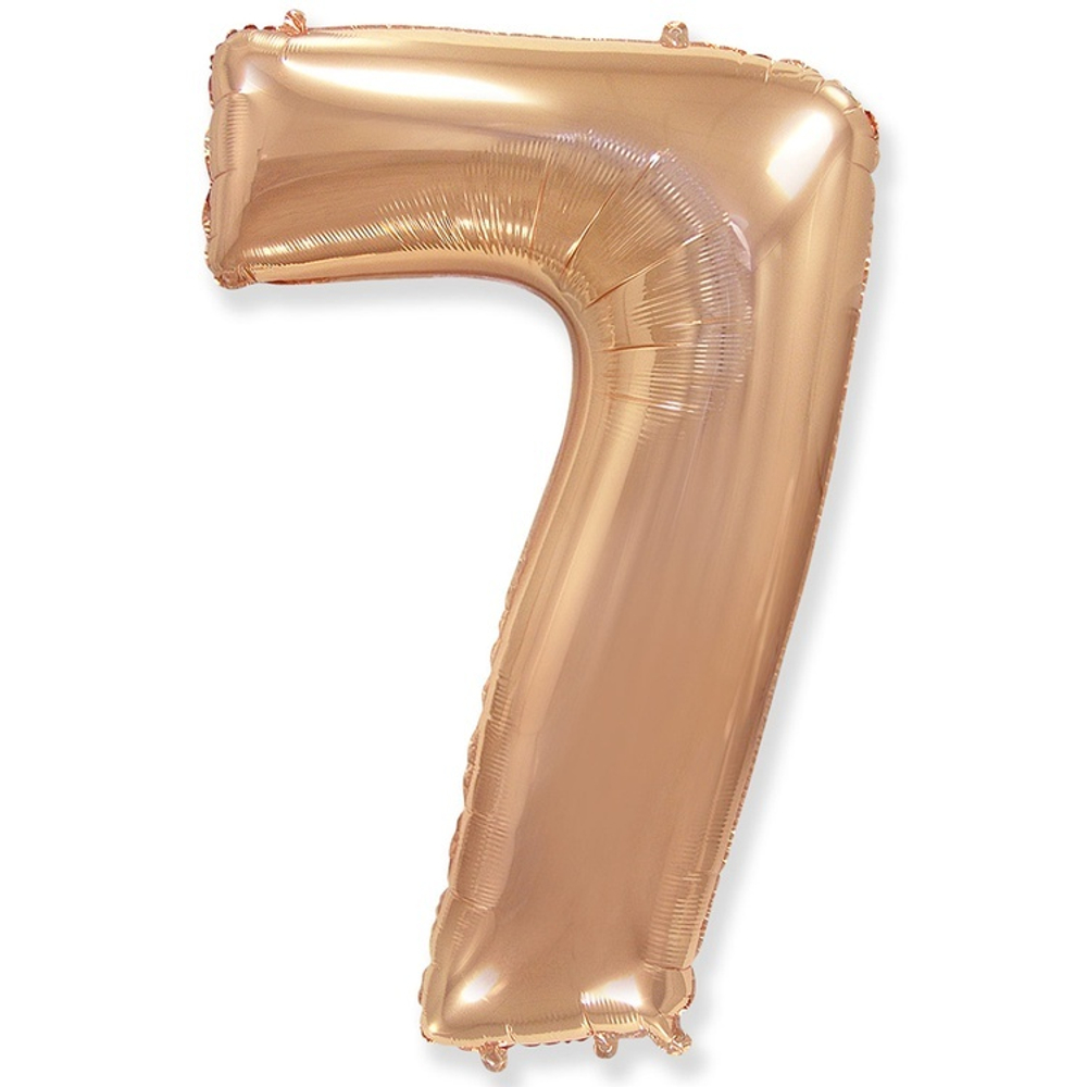 Шар ЦИФРА 7 Rose Gold 40 40" 102 см