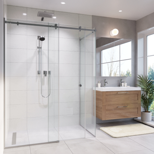 Прямоугольная угловая 90° с одностворчатой раздвижной дверью 1900 х 1200 х 800