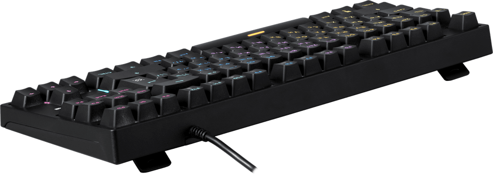 Клавиатура проводная игровая механическая Defender Blitz GK-240L RU,Rainbow (Черный), USB, ENG/RU, Н