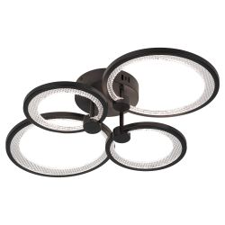 Светильник потолочный светодиодный ЭРА Модерн Odry CLL-1-78W 3K-6,5K RC BK с ДУ черный