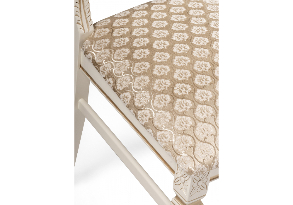 Стул деревянный Woodville Roy золото патина тк. К02 бежевая, слоновая кость