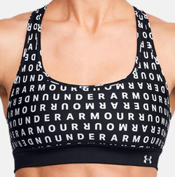 ТОП теннисный Under Armour UA Armour Mid Crossback Print Mash Up - черный