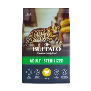 Корм сухой , Mr.Buffalo для стерилизованных кошек, с курицей