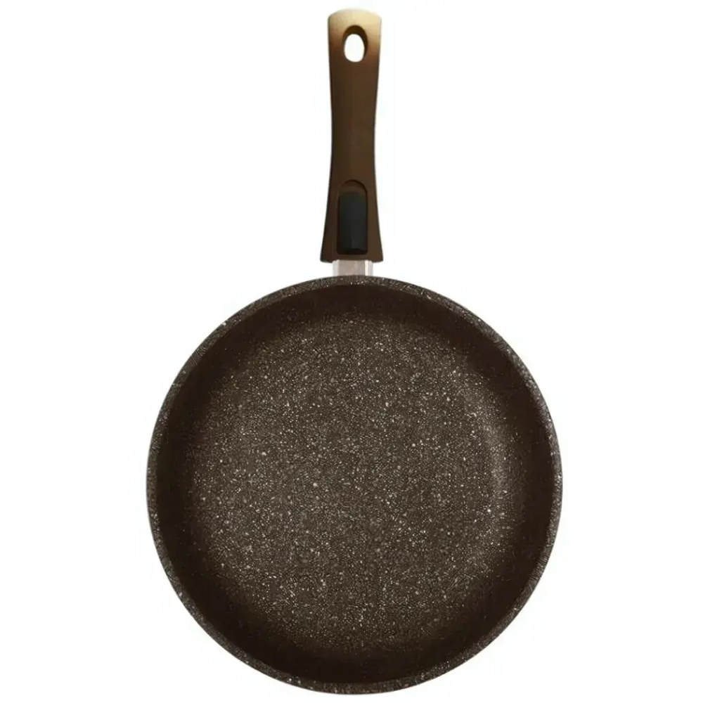 Сковорода 28*6,5см со съемной ручкой «Marble Induction» (кофейный мрамор) смки282а