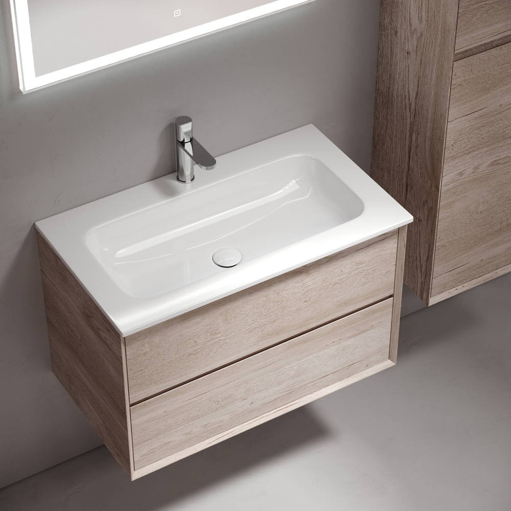 Тумба с раковиной Sancos Marmi 2.0 80 см MR2.080EG дуб галифакс натуральный