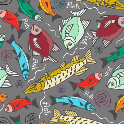 fish seamless pattern.